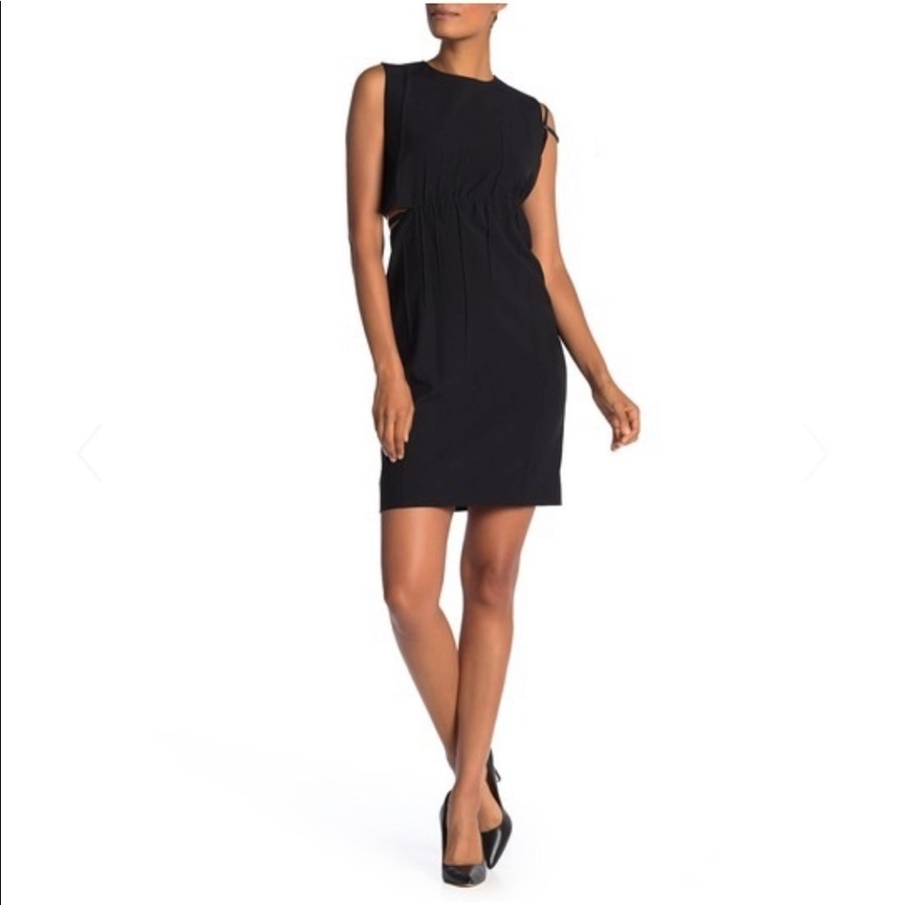 HELMUT LANG SLASH WAIST SHIFT DRESS